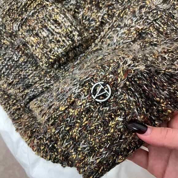 Y2K Brown Fur Trim Sweater - Picture 5 of 8